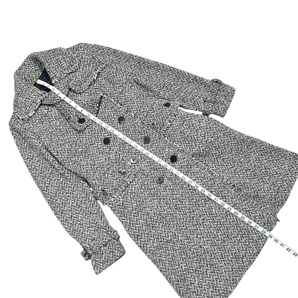 Banana Republic | Women | Vtg Tweed Herringbone Wool Blend Trench Coat | Small - Picture 8 of 16